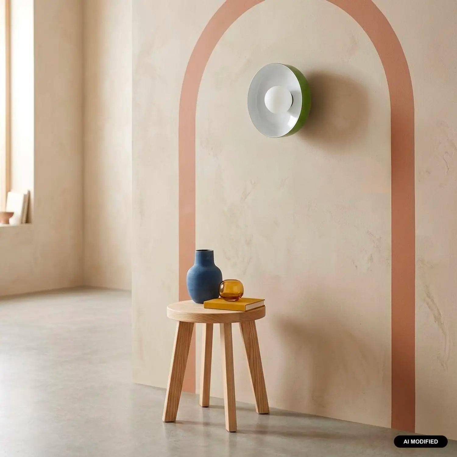Wandlamp interieur van glas en metaal Ø25cm groen - Nio,sweeek,Photo1