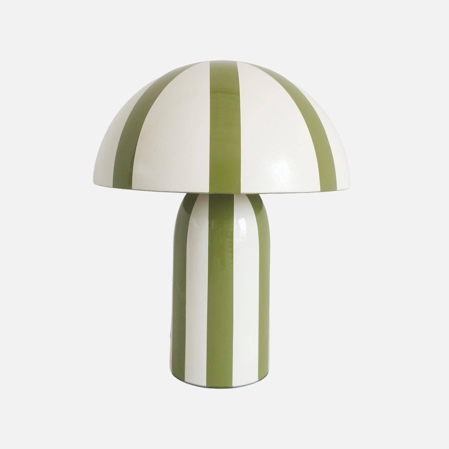 Lampe de table intérieur métal Ø20cm vert - Nyx Photo3
