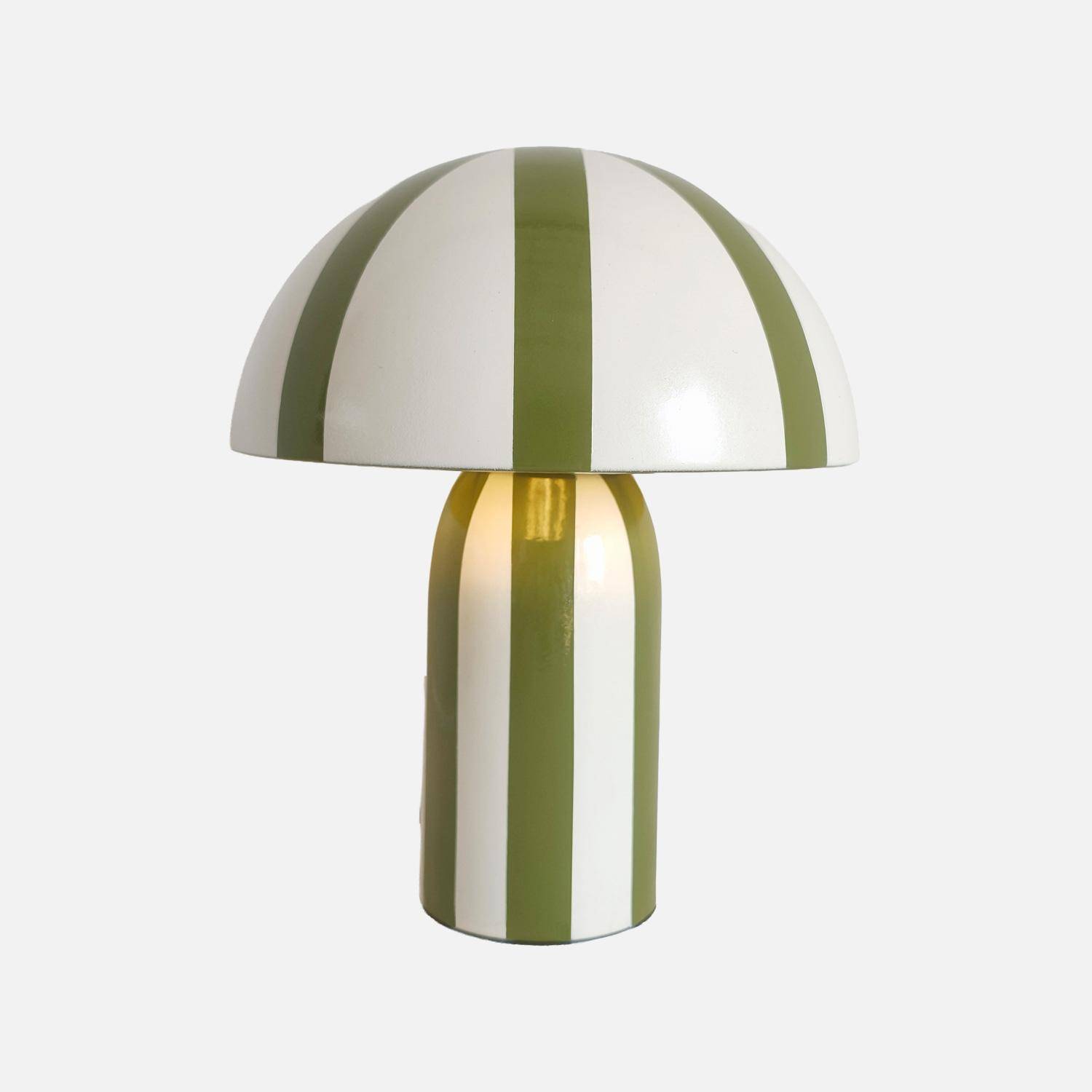 Lampe de table intérieur métal Ø20cm vert - Nyx Photo2
