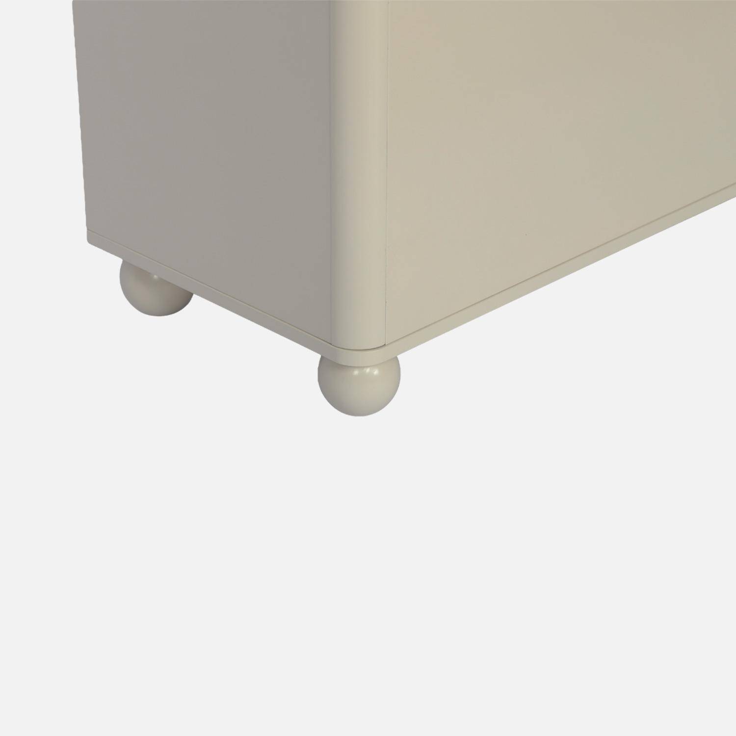 Coffre à jouets enfant décor bois laqué beige - Noushka Photo7