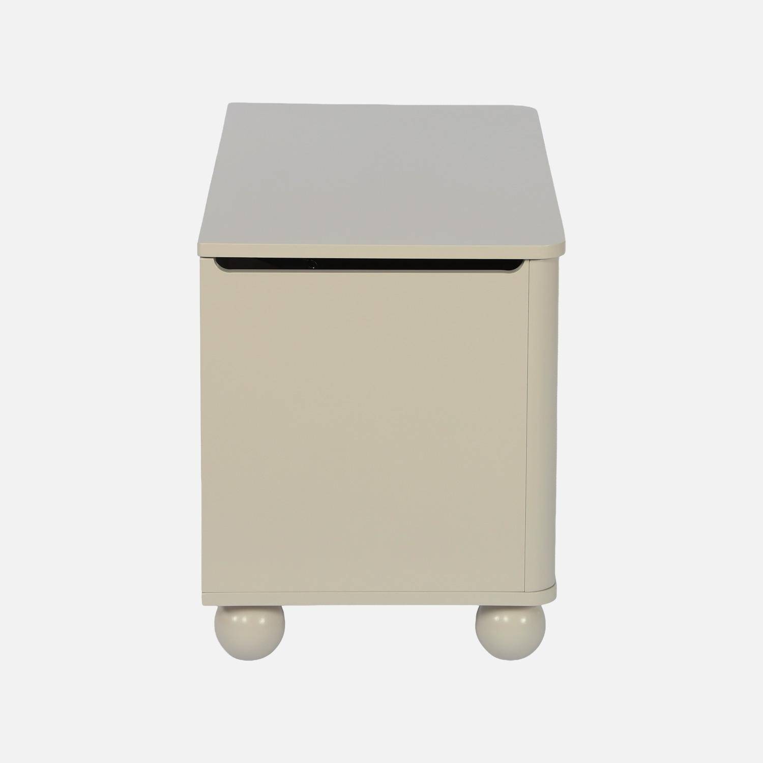 Coffre à jouets enfant décor bois laqué beige - Noushka,sweeek,Photo5