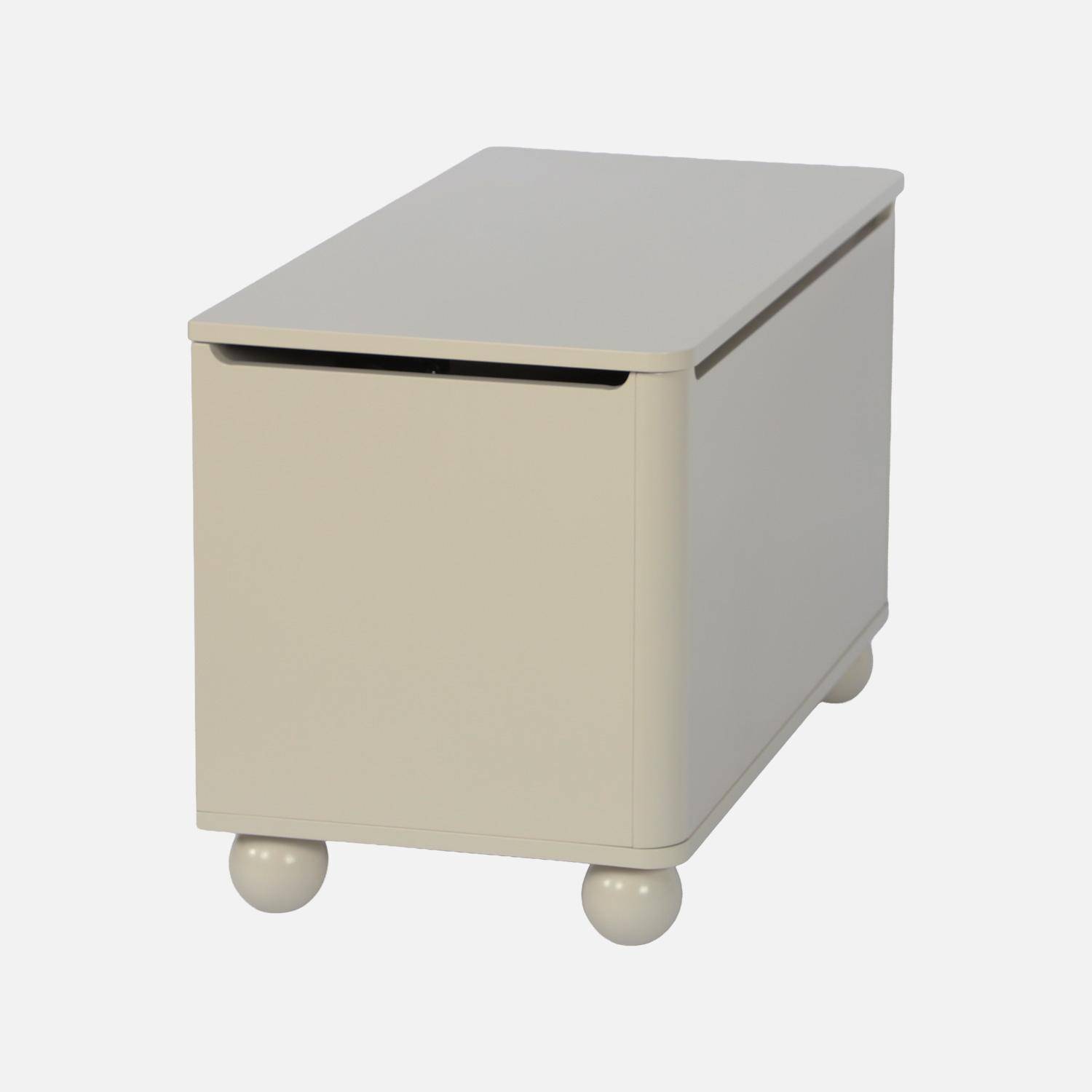Coffre à jouets enfant décor bois laqué beige - Noushka,sweeek,Photo6