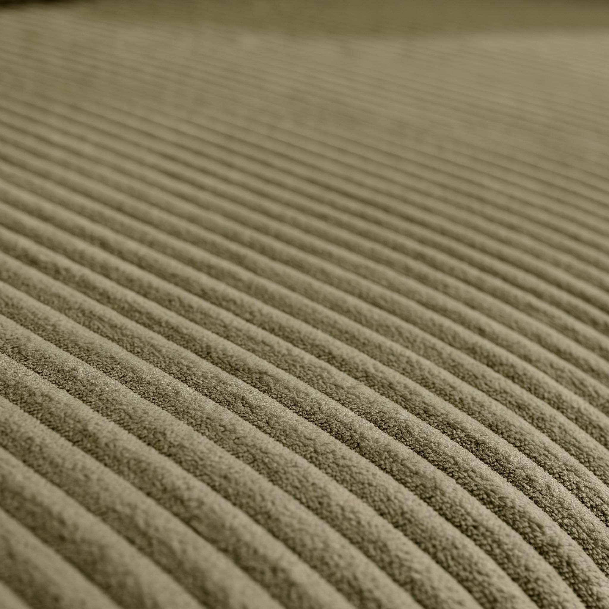 Canapé convertible 3 places velours côtelé avec coffre de rangement kaki - Almo,sweeek,Photo4