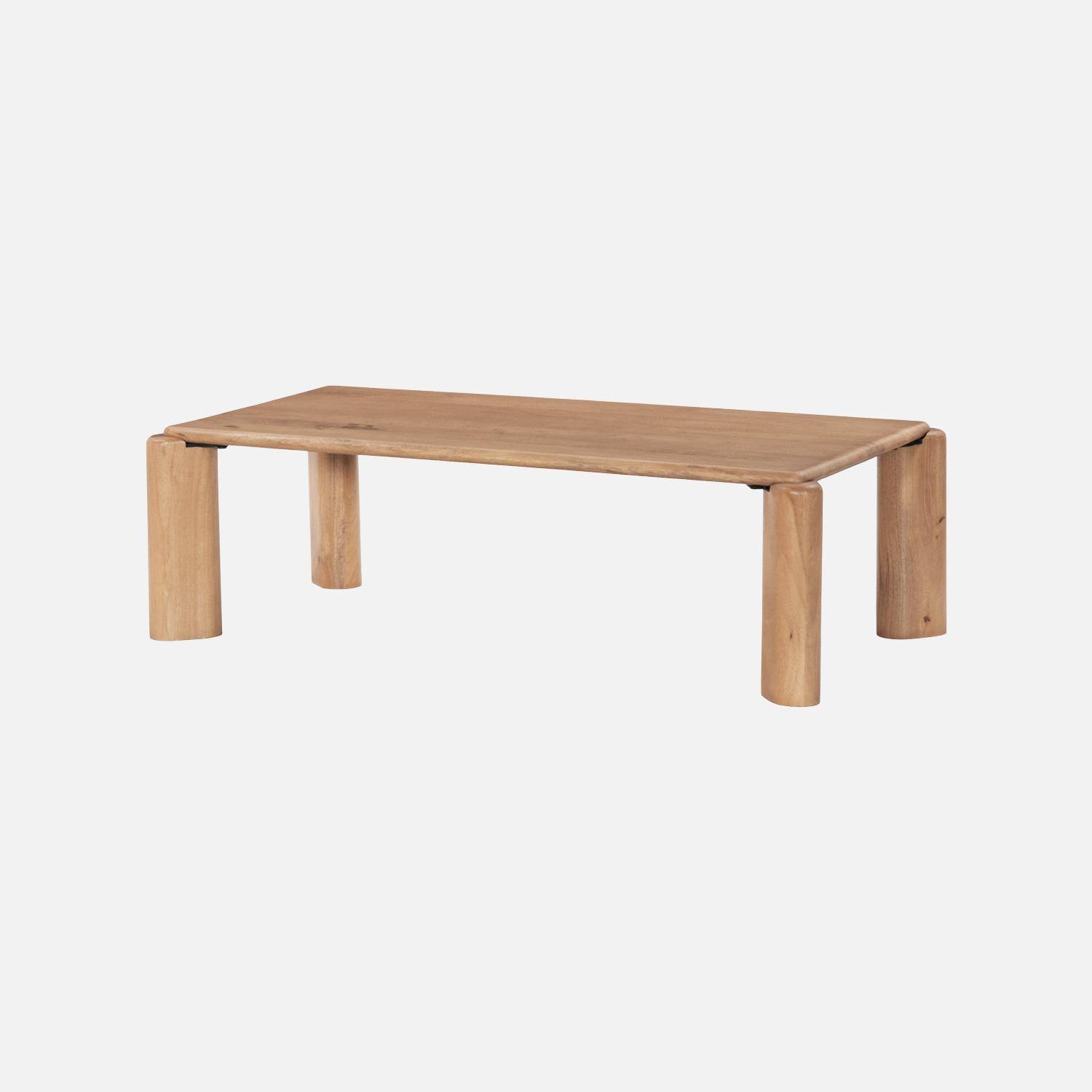 Table basse exotique rectangulaire bois de manguier naturel - Petra,sweeek,Photo1