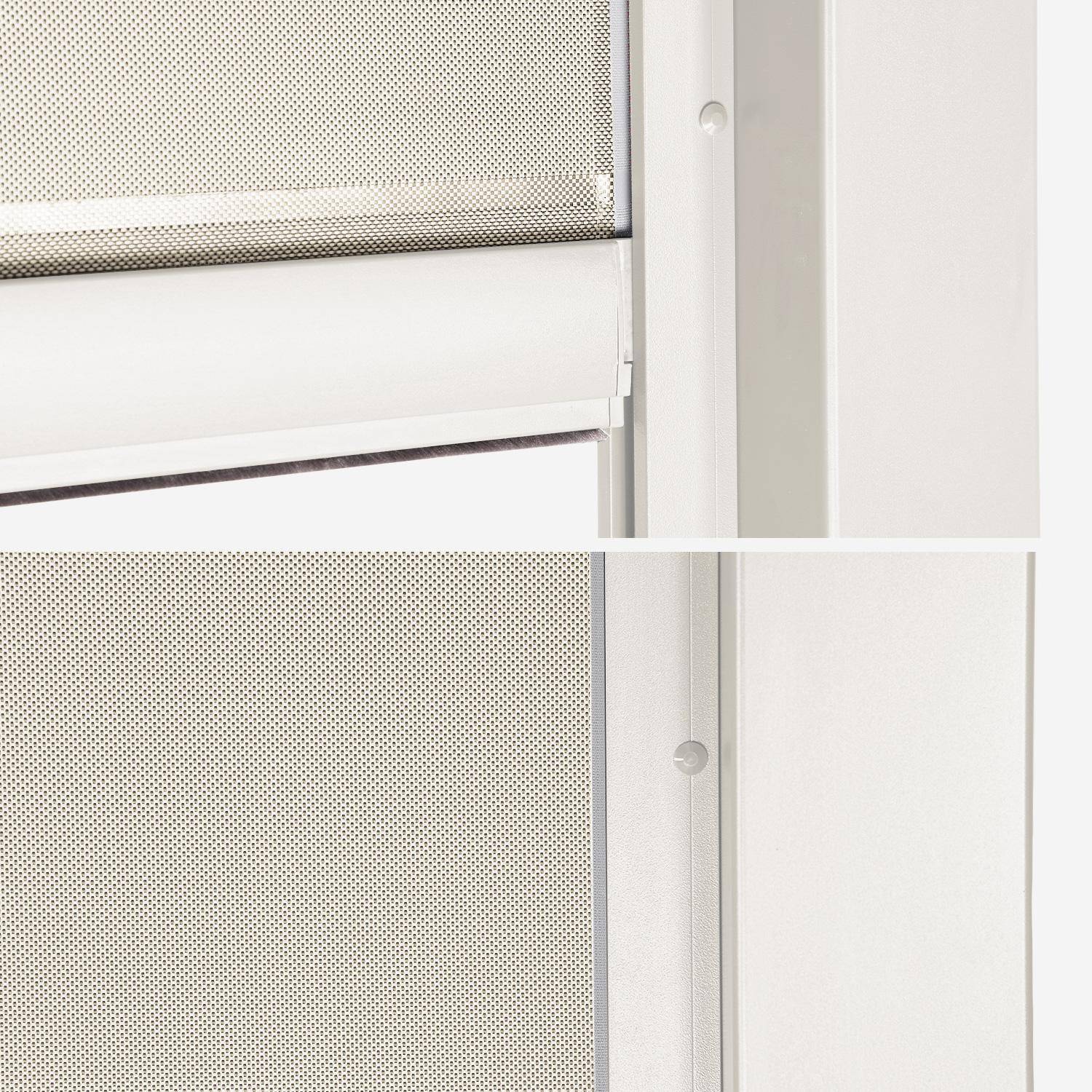  Tenda laterale avvolgibile alluminio e textilene per pergola, 4m, Palace tenda laterale avvolgibile 4m, Beige, 371.7x10x209 cm,sweeek,Photo3