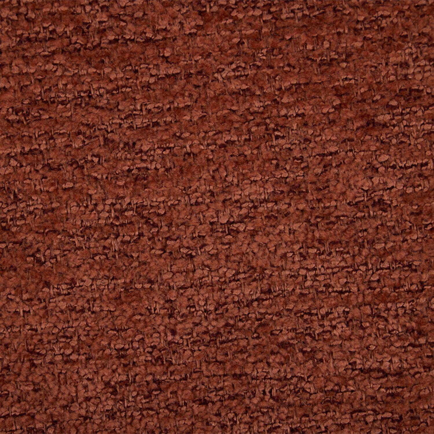 Silla de madera de álamo teñida de nogal, acero y tejido texturizado, set de 2, Paul, Terracotta, 52x54x79 cm Photo6