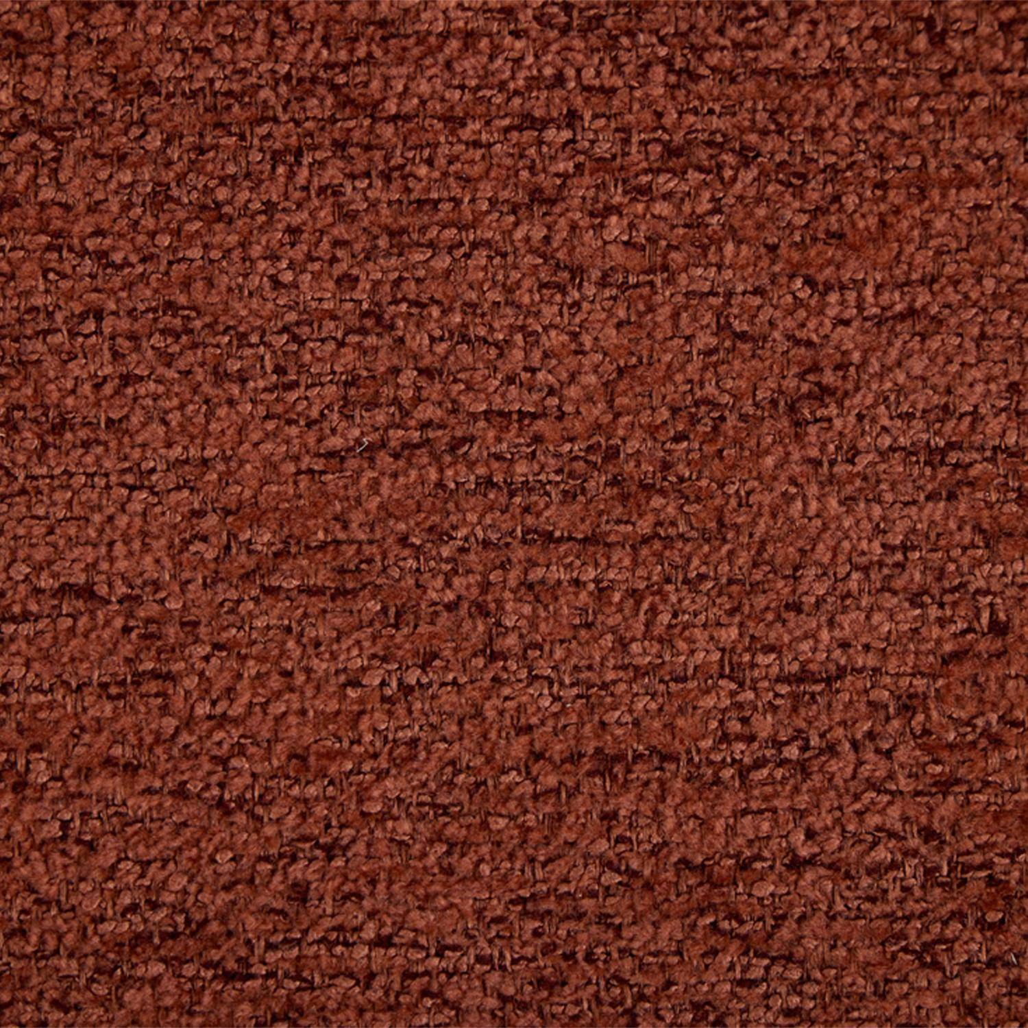 Lot de 2 tabourets de bar bois de peuplier teinté noyer, acier noir et tissu texturé terracotta - Paul Photo6