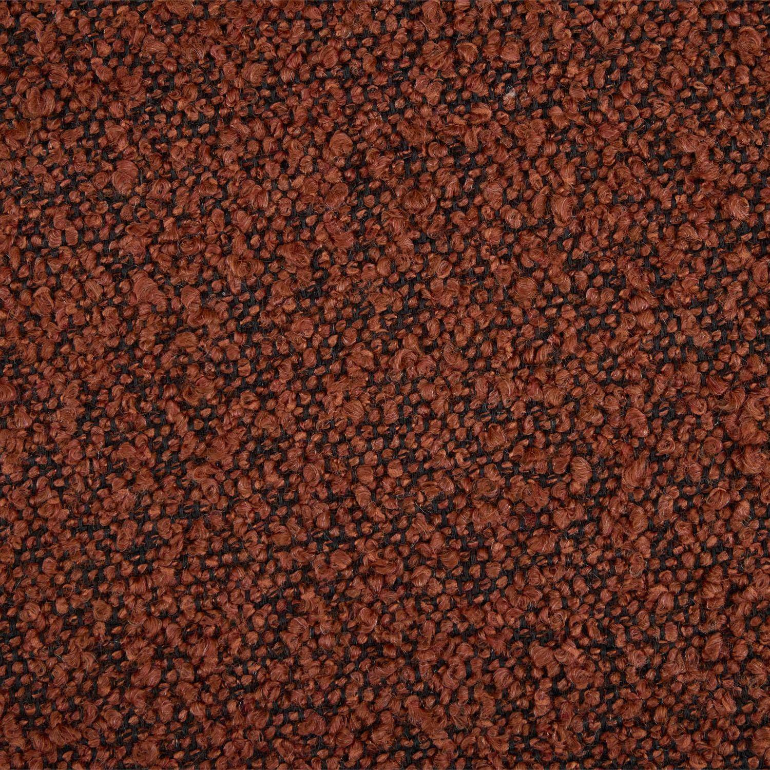 Lot de 2 chaises bois de peuplier courbé placage chêne et bouclette texturée terracotta - Sophia Photo4