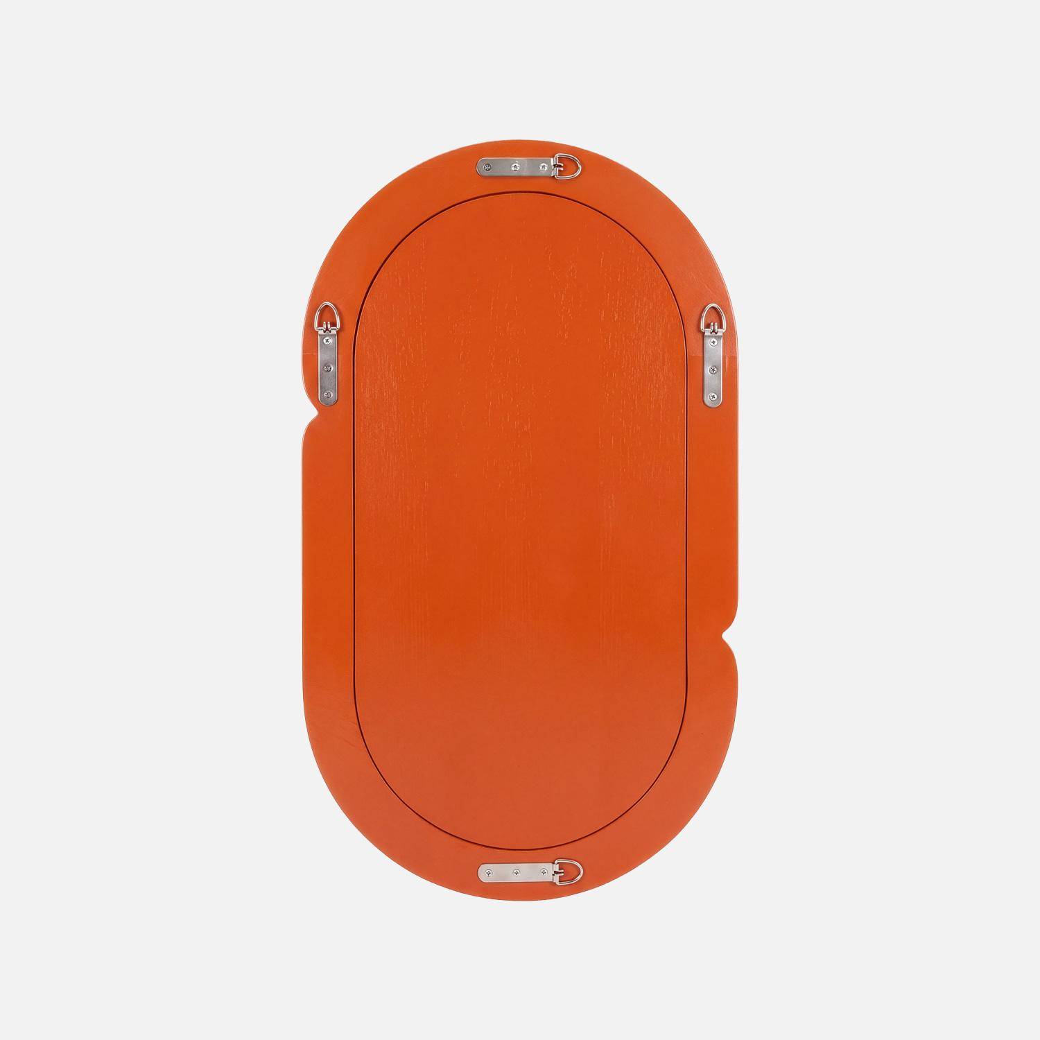 Miroir ovale finition glossy 70cm orange - Adia,sweeek,Photo2