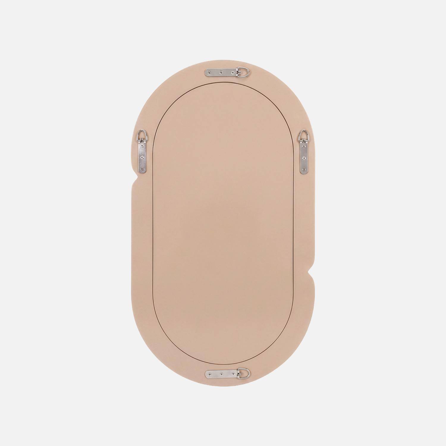 Miroir ovale finition glossy 70cm rose - Adia,sweeek,Photo2