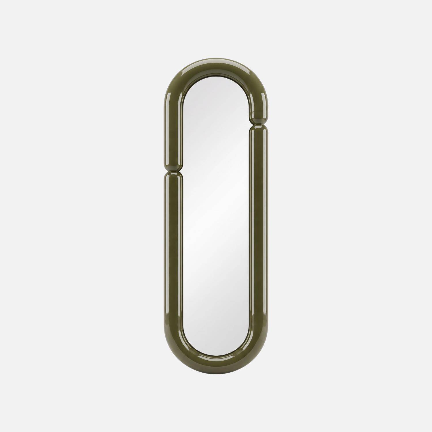 Miroir ovale finition glossy 160cm vert - Ada Photo2