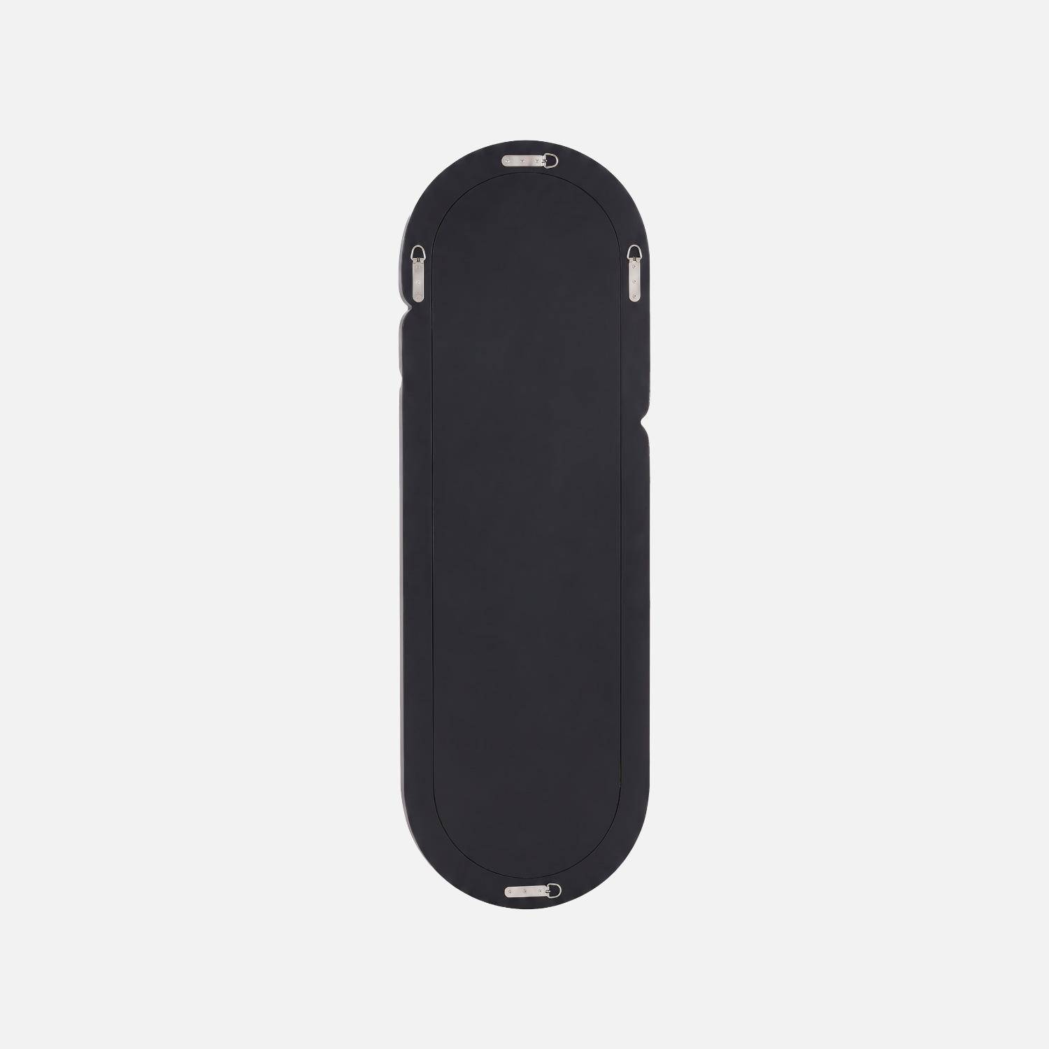 Miroir ovale finition glossy 160cm noir - Ada,sweeek,Photo4