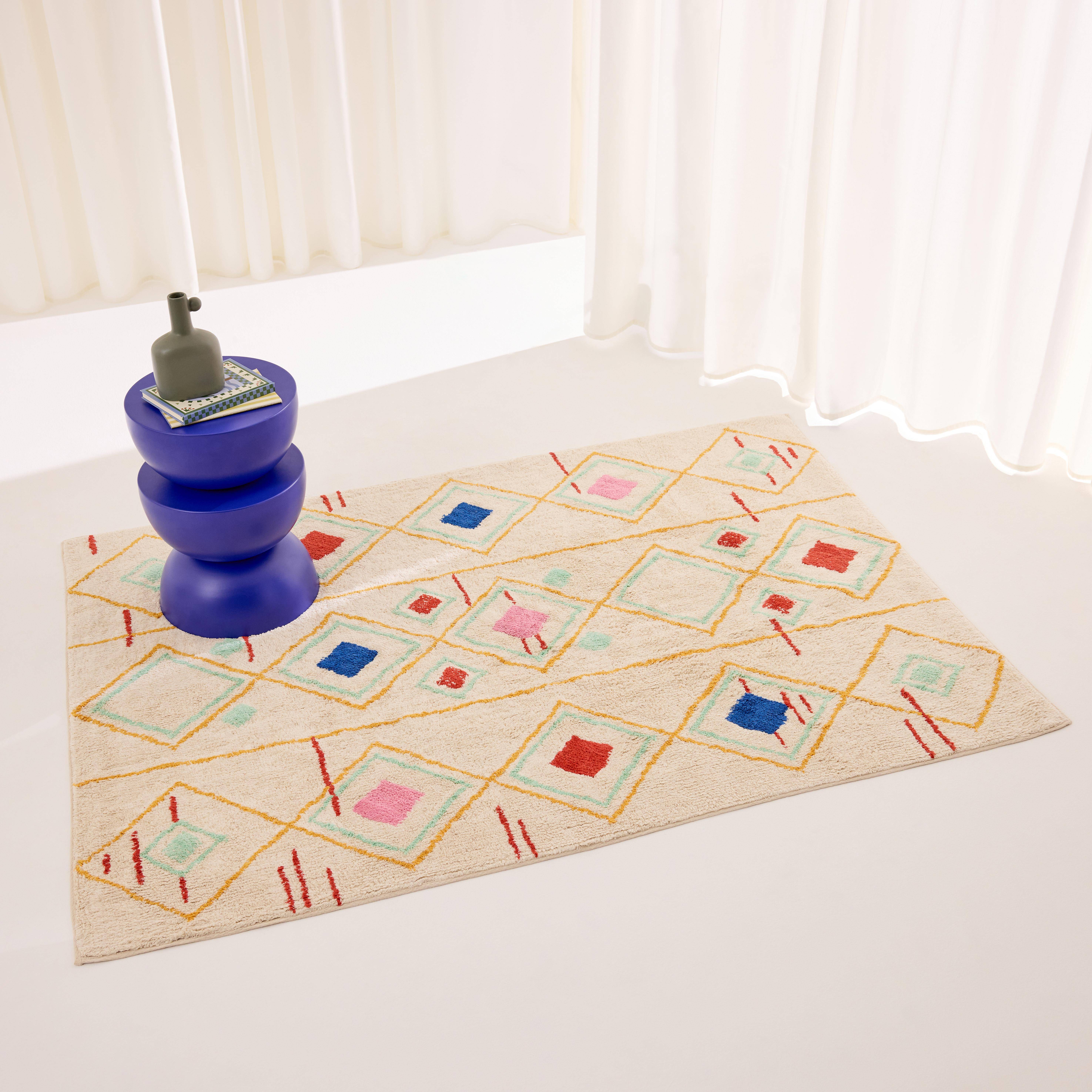 Tapis intérieur berbère multicolore 120x170cm - Tova Photo1