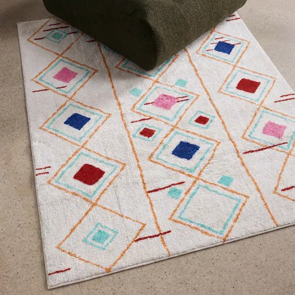 Berbers meerkleurig tapijt voor binnen geometrisch 120 x 170cm - Tova,sweeek,Photo1