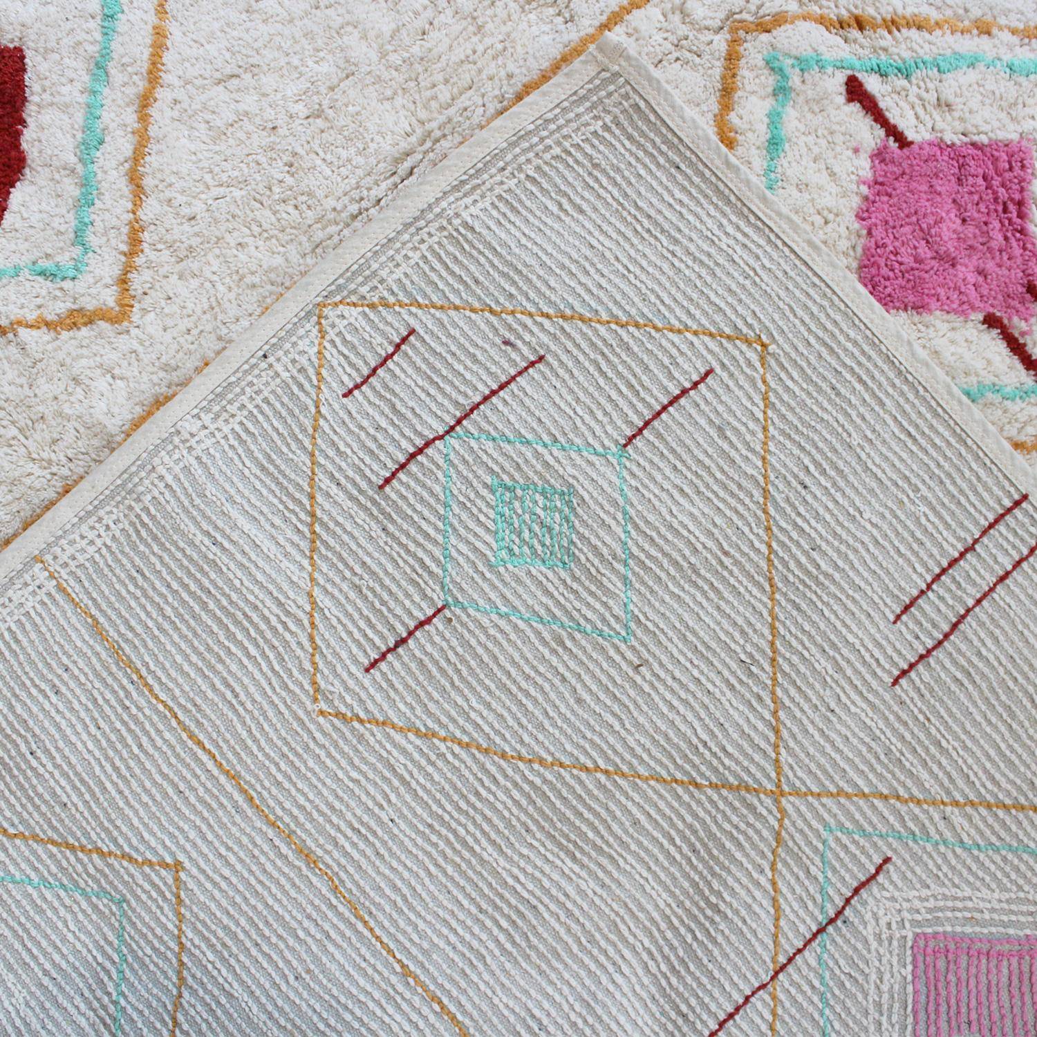 Berbers meerkleurig tapijt voor binnen geometrisch 120 x 170cm - Tova,sweeek,Photo4