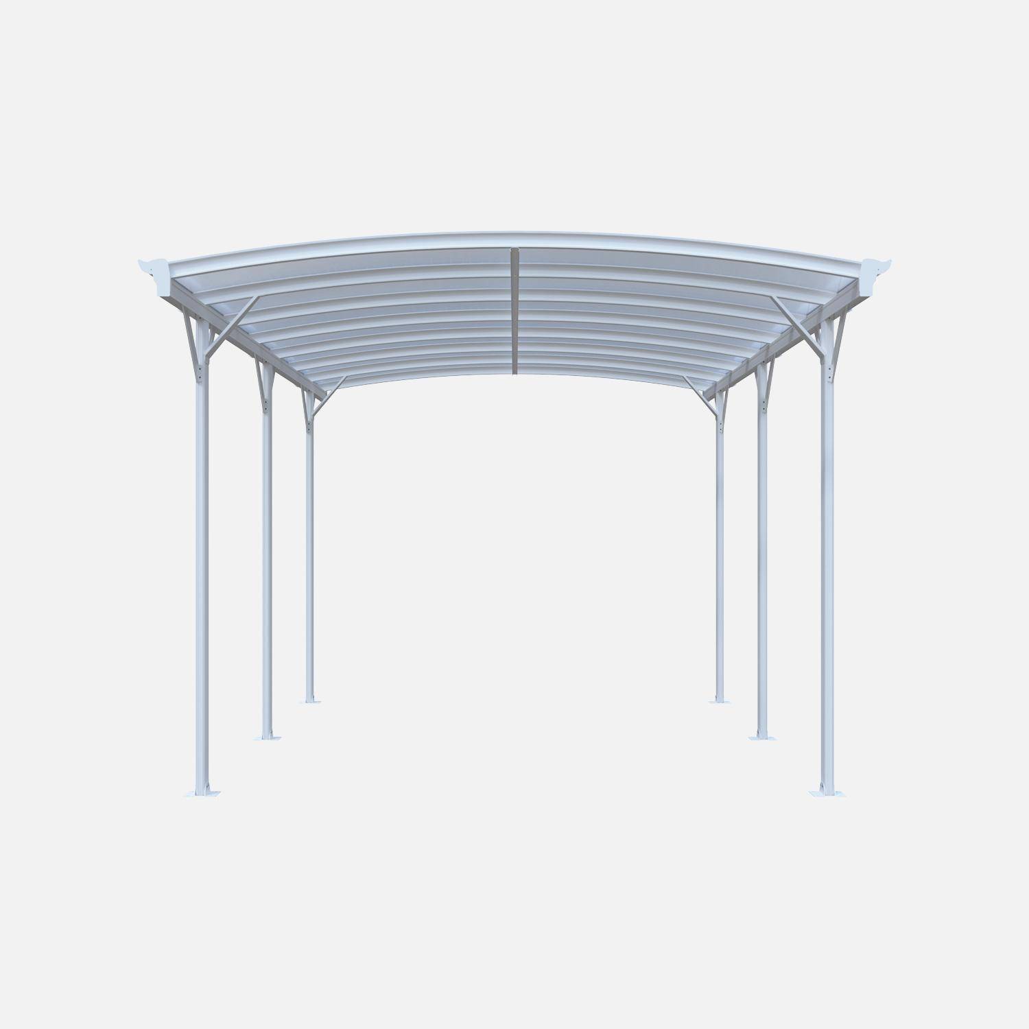 Cobertura de jardim em alumínio e policarbonato, 15m², Le mans, Branco, 505x302x218 cm,sweeek,Photo2