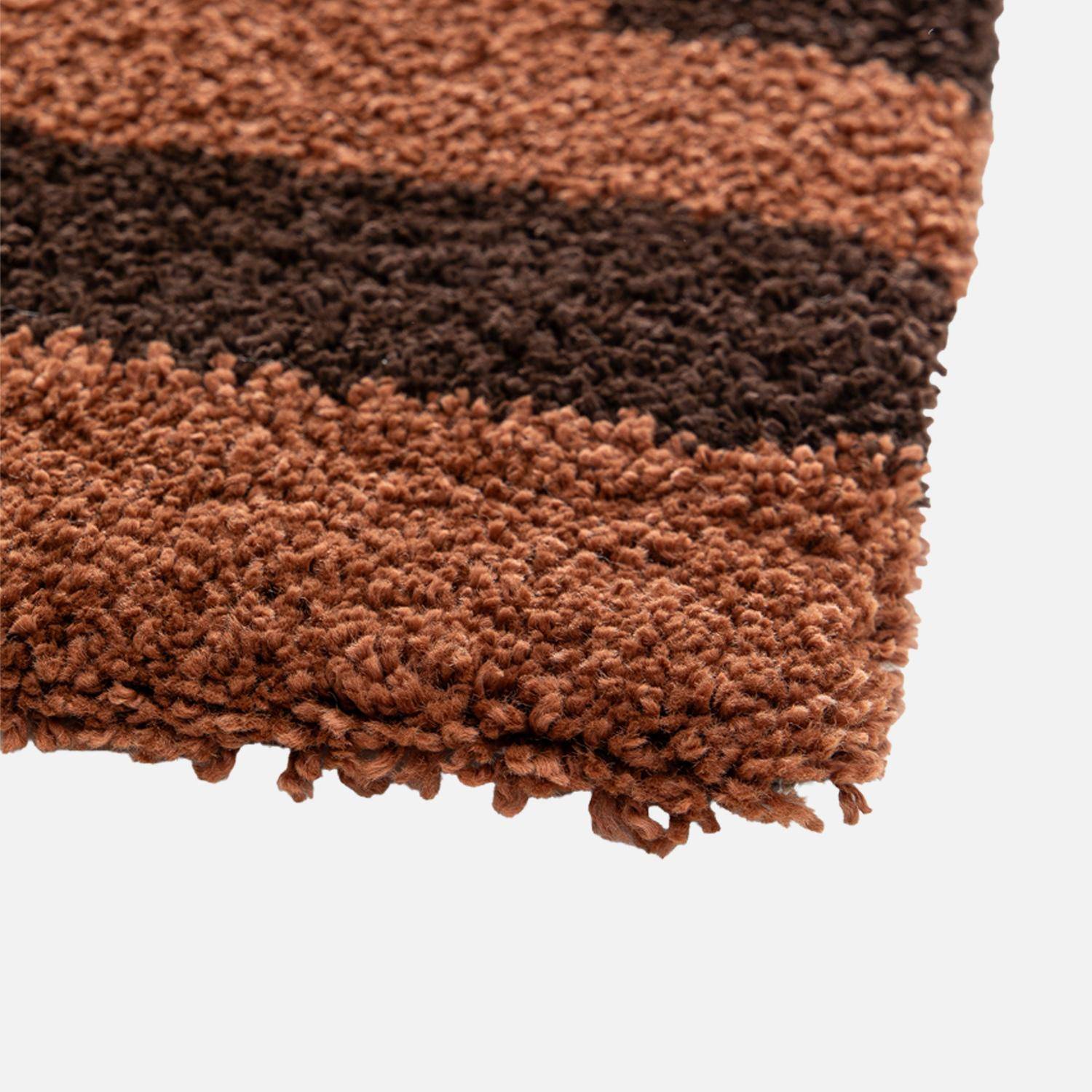 Tappeto da interno con motivi geometrici marroni e terracotta, Movia, 230x160x3 cm Photo4