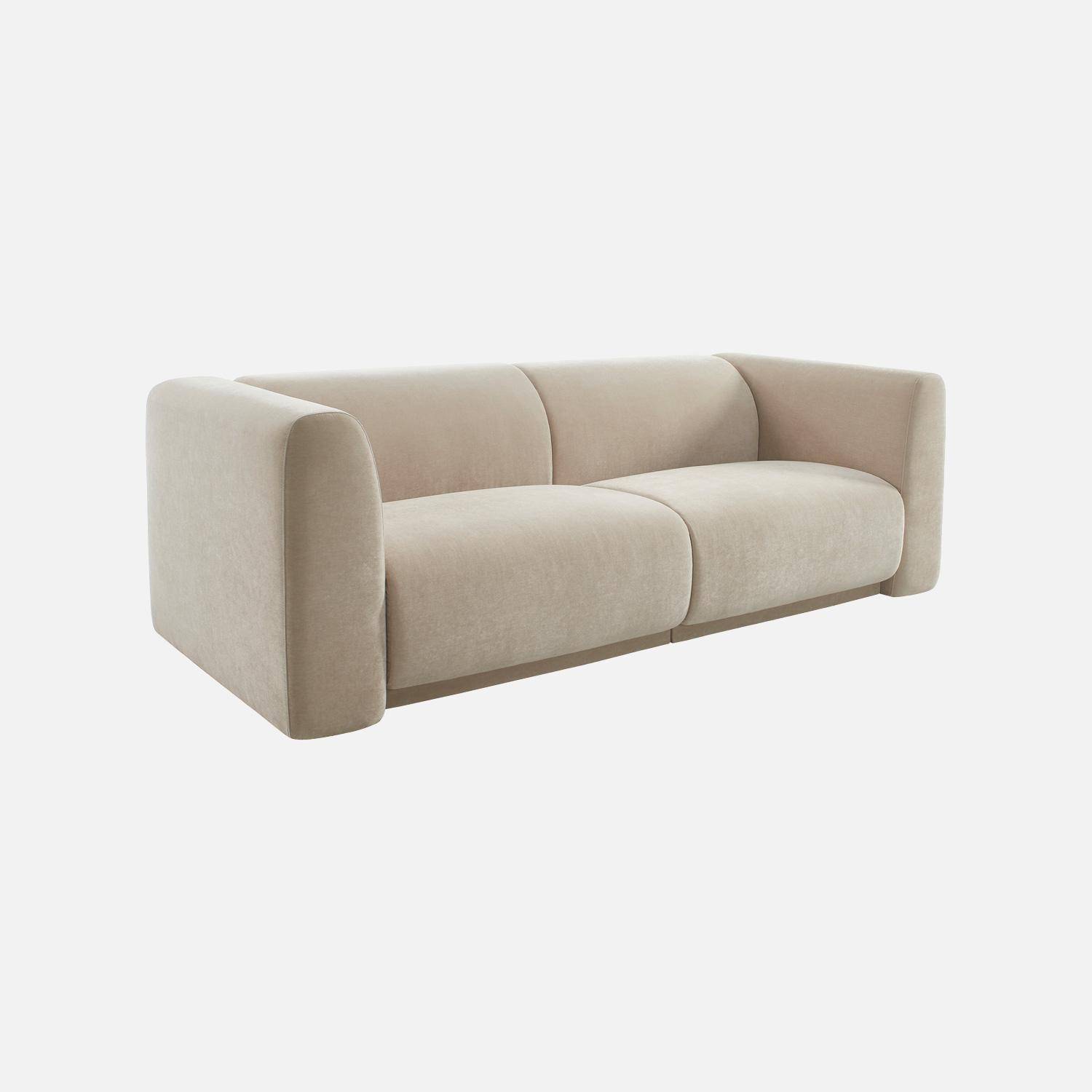 Canapé 3 places tissu beige - Kosmo Photo1