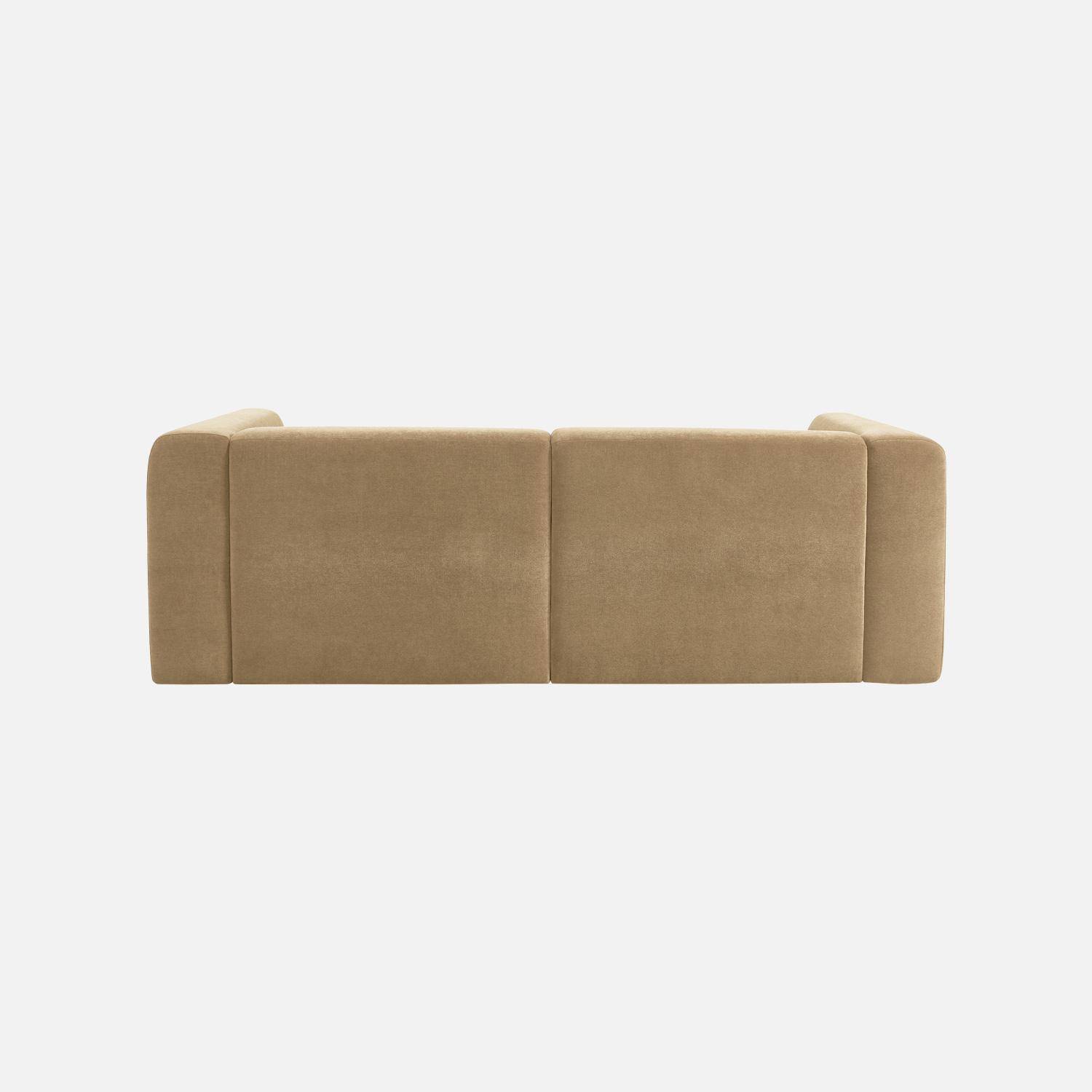 Canapé 3 places tissu taupe clair - Kosmo Photo3