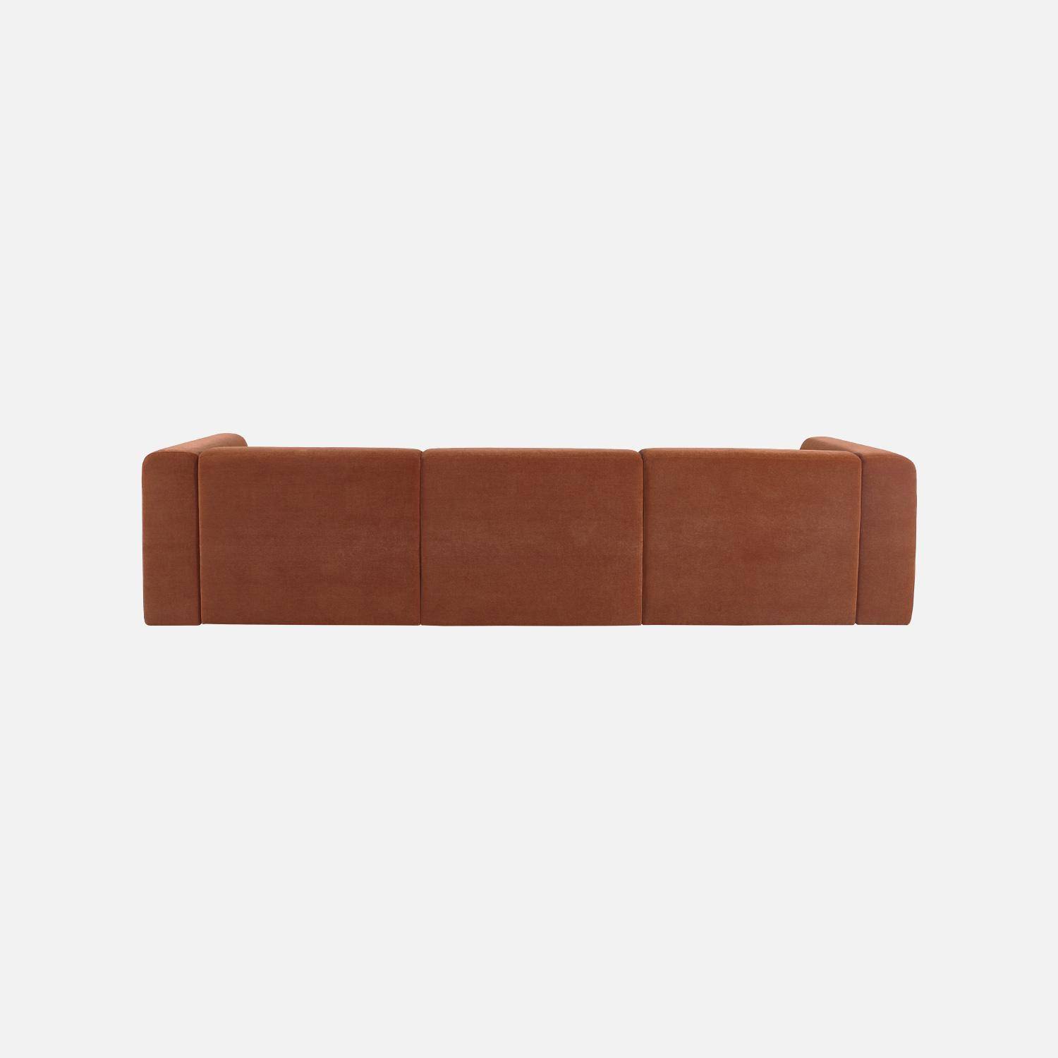 Canapé 4 places tissu terracotta - Kosmo Photo3