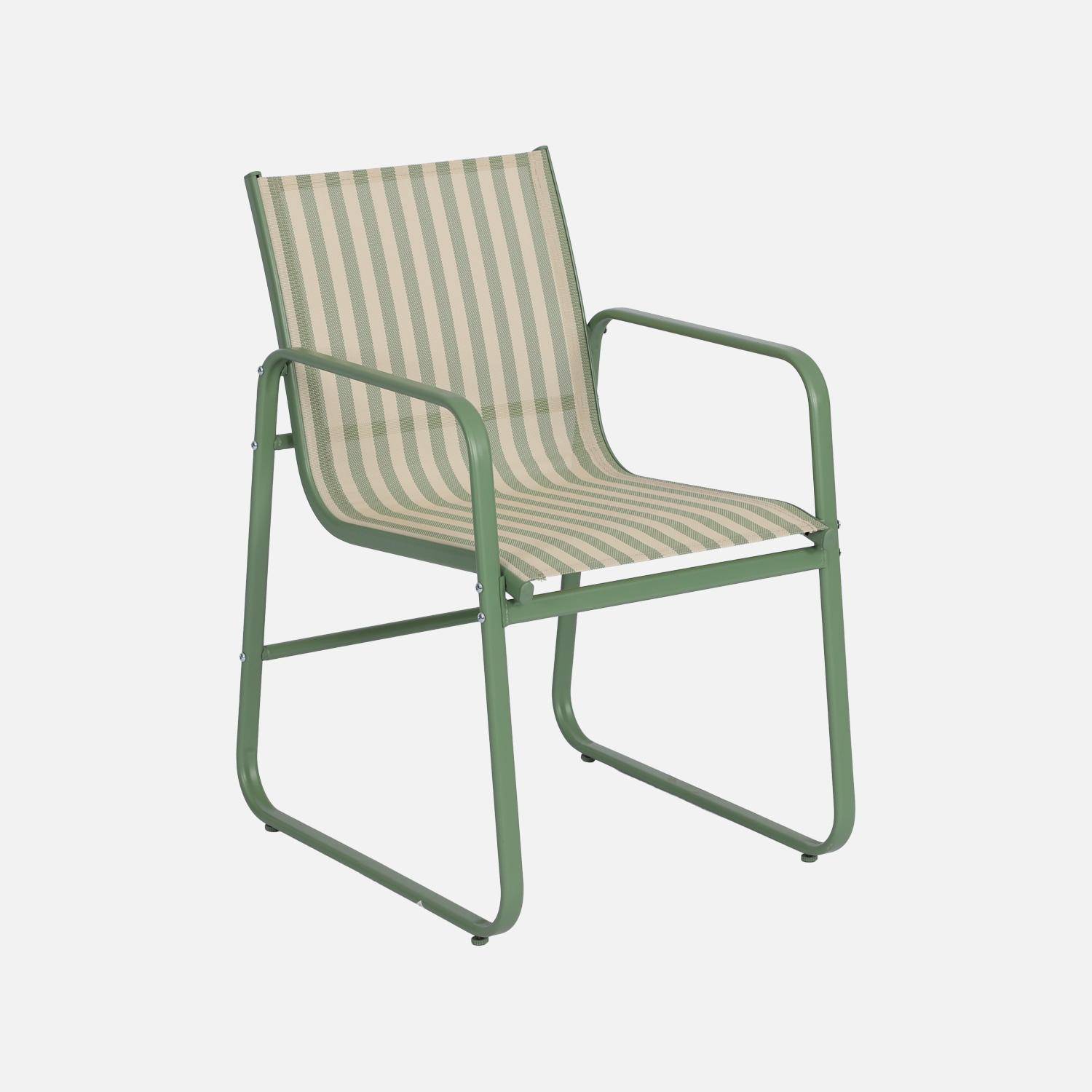 Tavolo da giardino in acciaio con sedute, Silvi, Verde, 112.5x76.5x75.5 cm Photo5