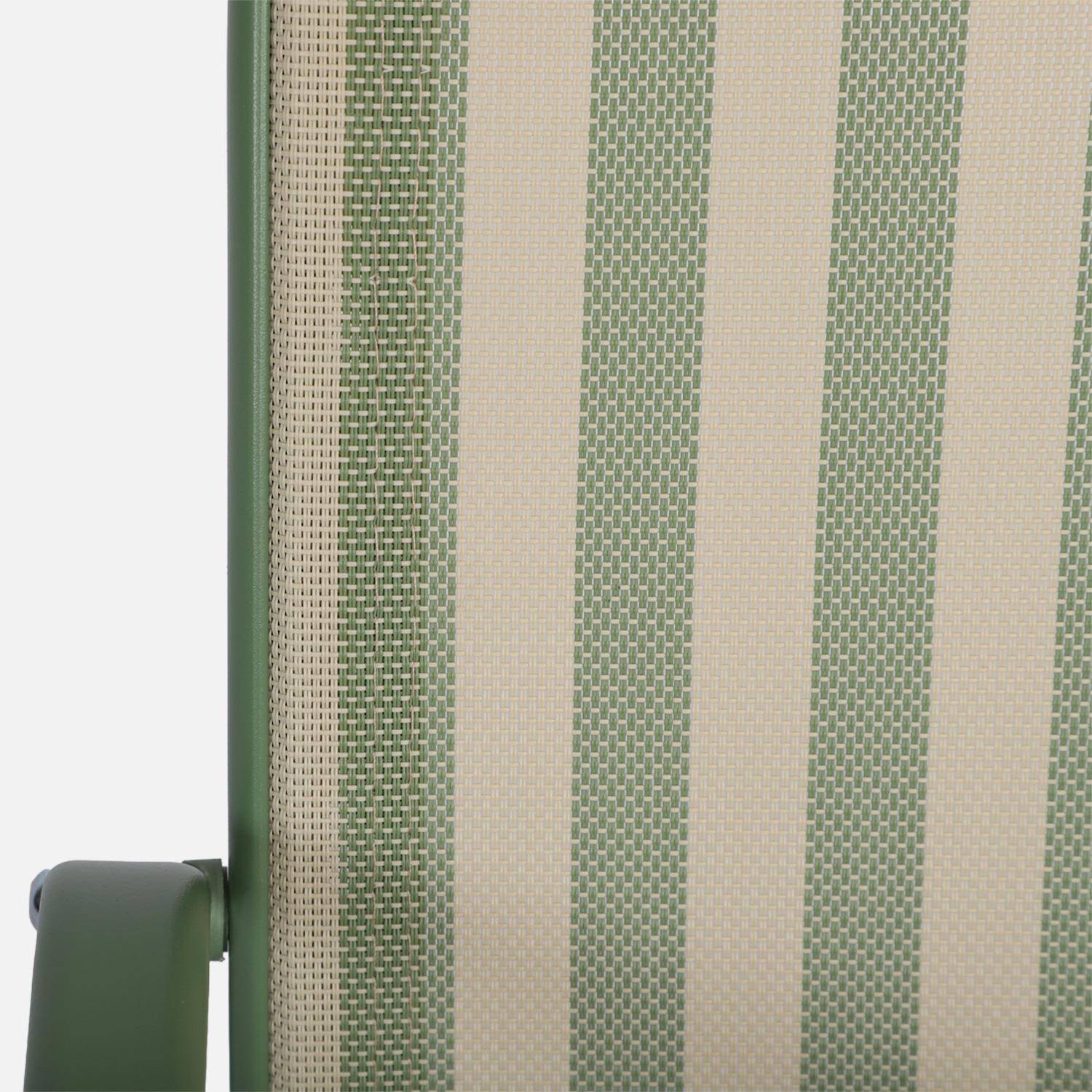 Tavolo da giardino in acciaio con sedute, Silvi, Verde, 112.5x76.5x75.5 cm Photo7