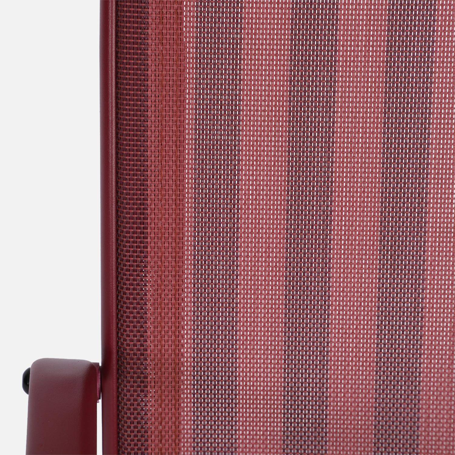 Mesa de jardim em aço com 2 cadeiras, Silvi, Borgonha, 112.5x76.5x75.5 cm,sweeek,Photo7