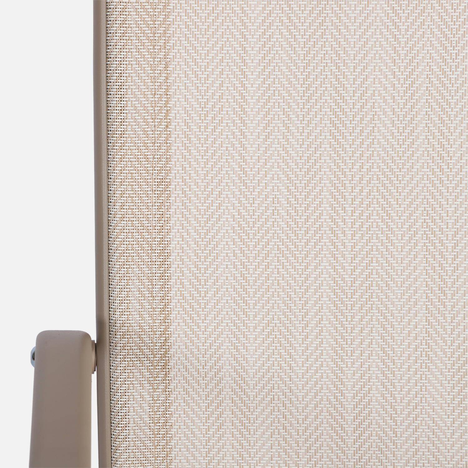 Tavolo da giardino in acciaio con sedute, Silvi, Beige, 112.5x76.5x75.5 cm Photo7