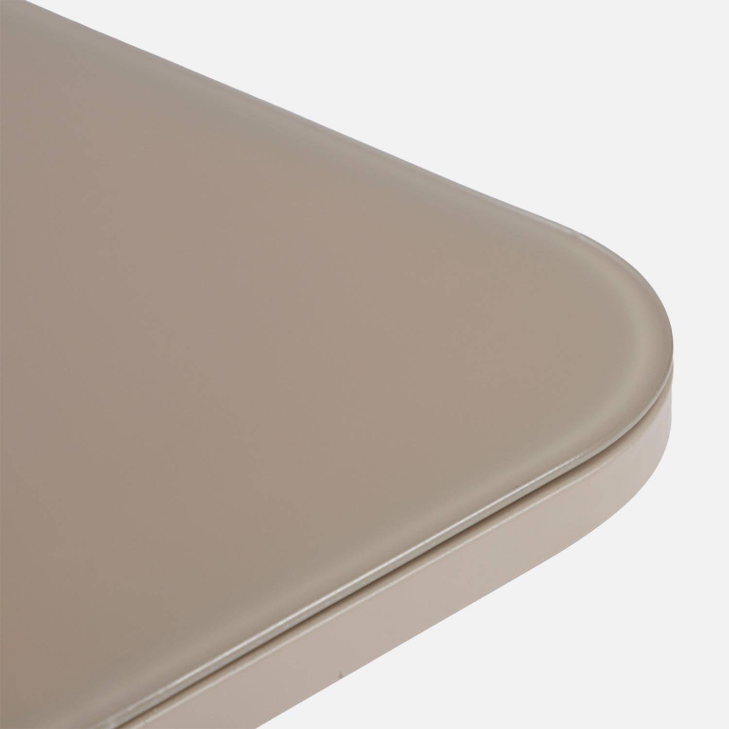Tavolo da giardino in acciaio con sedute, Silvi, Beige, 112.5x76.5x75.5 cm,sweeek,Photo8
