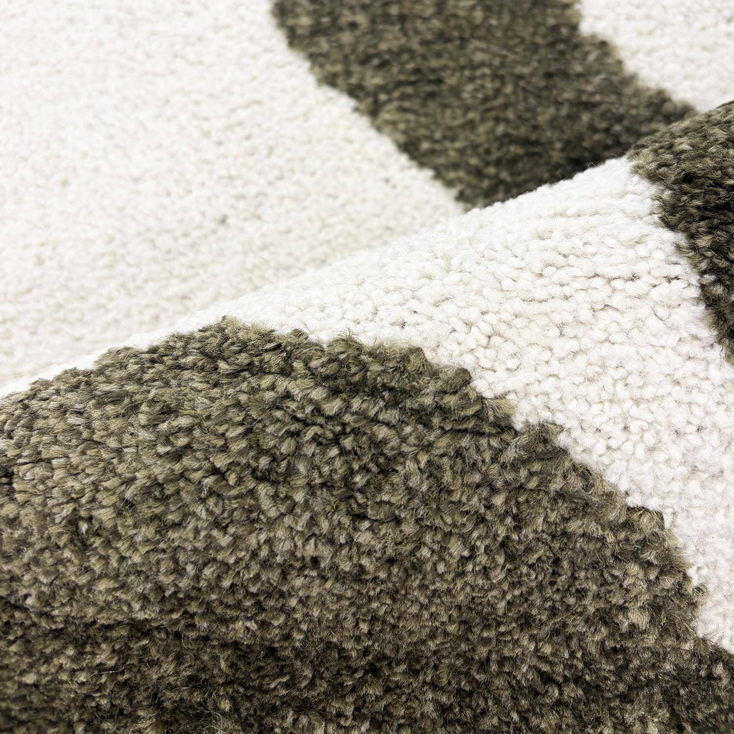 Tapis intérieur motif vague vert et crème 200x290cm - Amaia Photo4