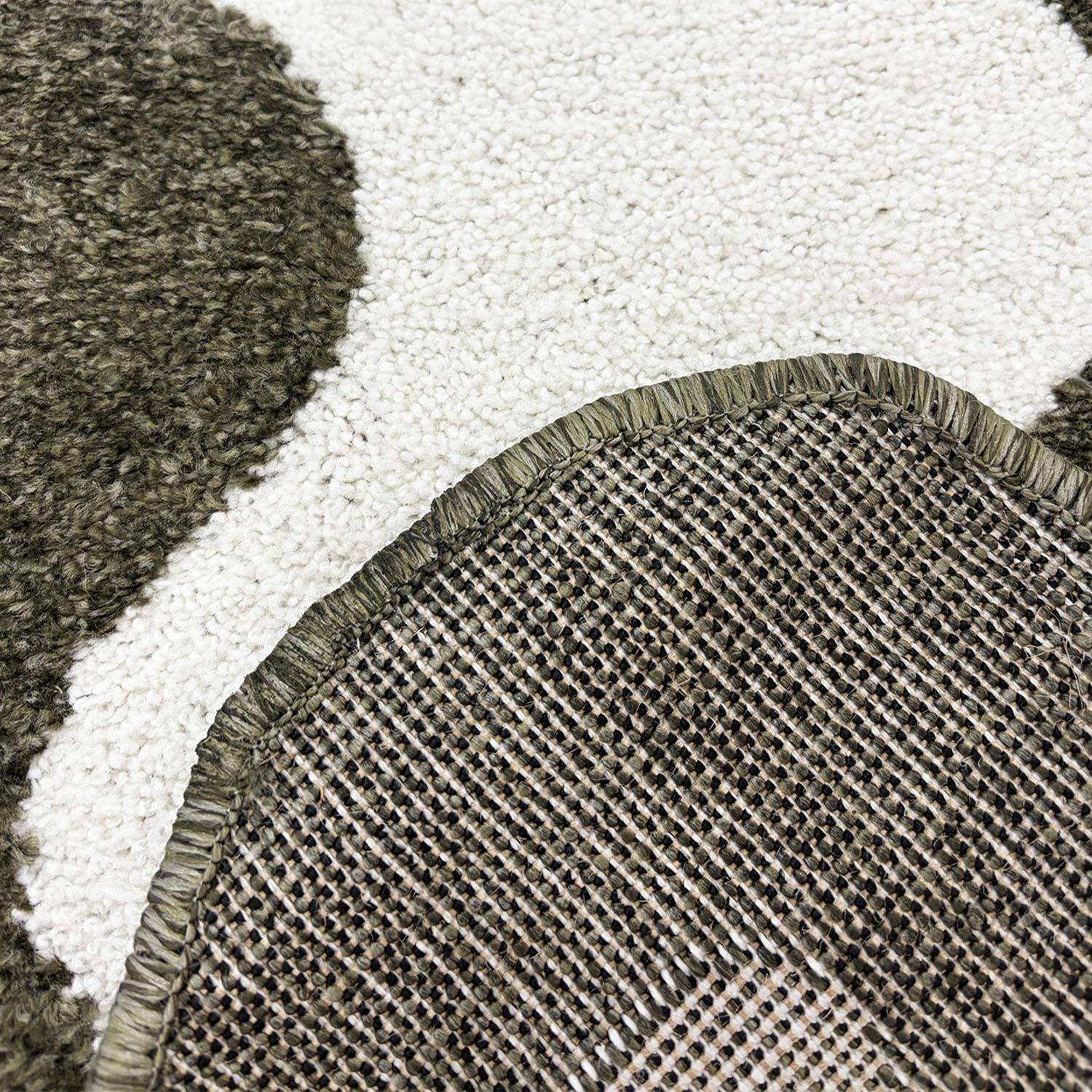 Tapis intérieur motif vague vert et crème 200x290cm - Amaia Photo3