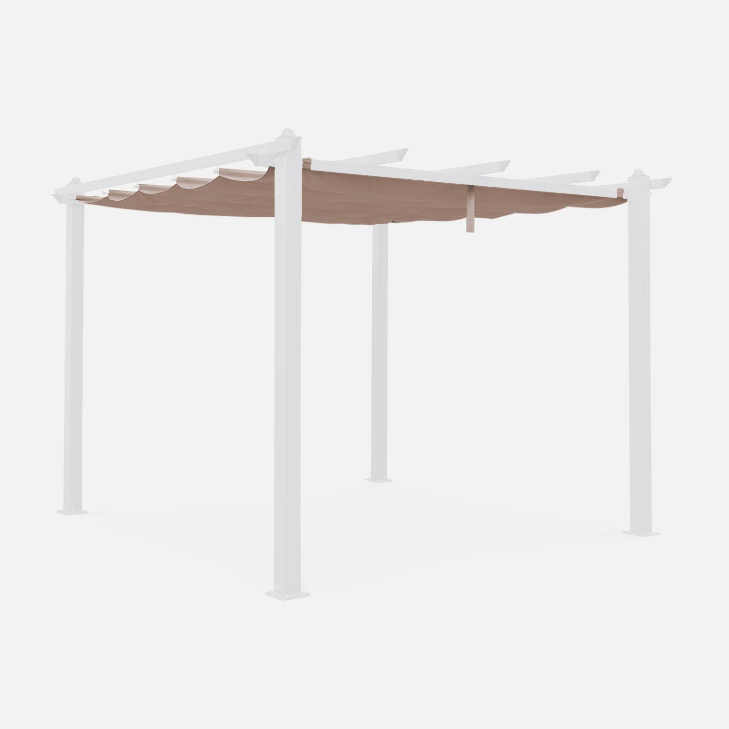 Canopy roof for 3x3m Condate gazebo - pergola replacement canopy - Beige-brown,sweeek,Photo1