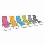 Set van 2 opvouwbare ligstoelen - Levito Turkoois- Ligstoelen van textileen, 2 posities, opvouwbare ligstoelen Photo6