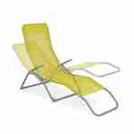 Set mit 2 klappbaren Sonnenliegen - Levito Grün - Textilene-Liegestühle mit 2 Positionen, Liegestühle Photo3