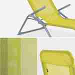 Set mit 2 klappbaren Sonnenliegen - Levito Grün - Textilene-Liegestühle mit 2 Positionen, Liegestühle Photo4