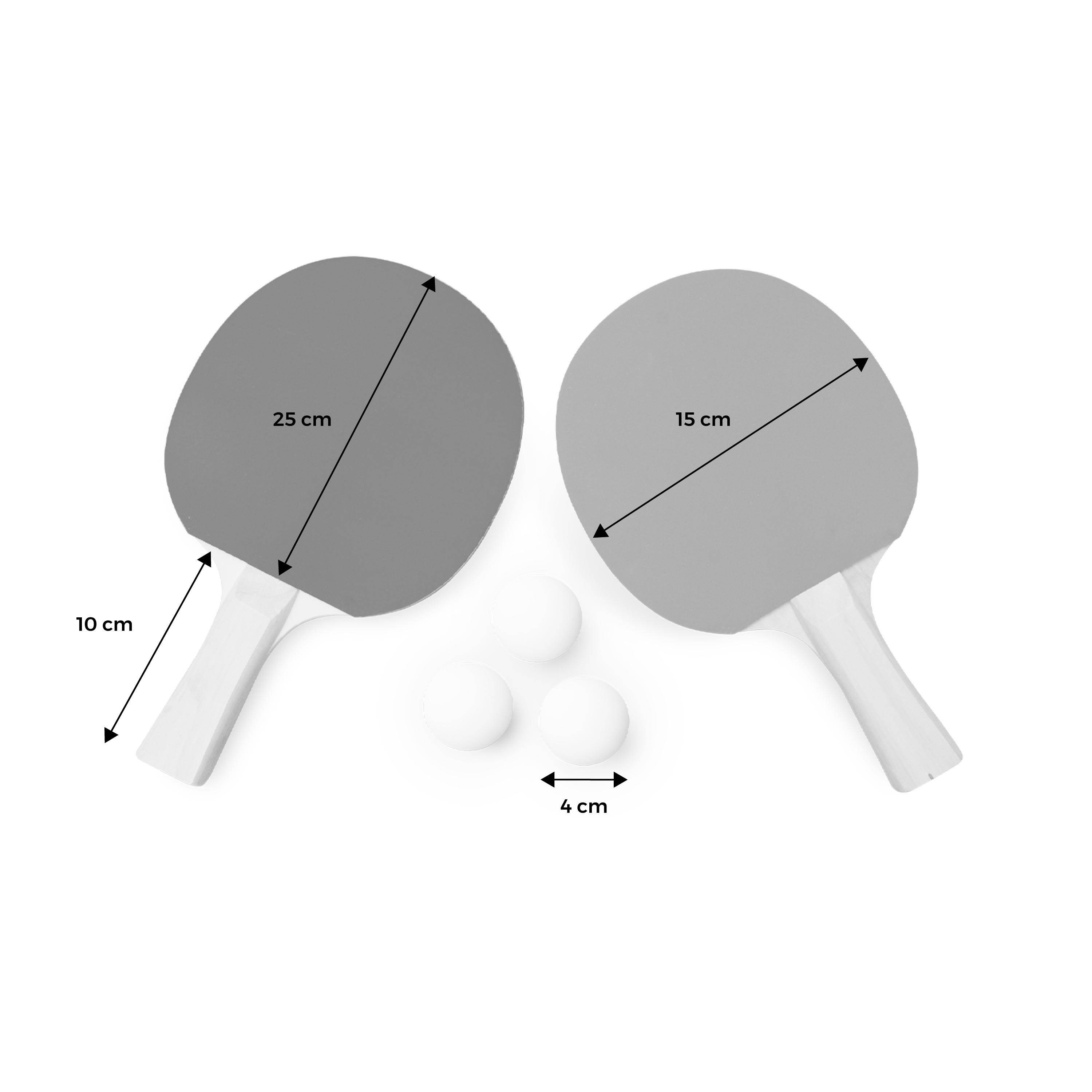 Set Ping Pong Easy-Room: 2 Racchette + 3 Palline - Ideale Per Famiglia E Principianti