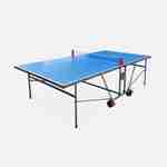Table de ping pong INDOOR bleue, avec 2 raquettes et 3 balles, pour utilisation intérieure, sport tennis de table Photo1