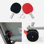 Table de ping pong OUTDOOR bleue, avec 2 raquettes et 3 balles, pour utilisation extérieure, sport tennis de table Photo5