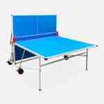 Table de ping pong OUTDOOR bleue, avec 2 raquettes et 3 balles, pour utilisation extérieure, sport tennis de table Photo2