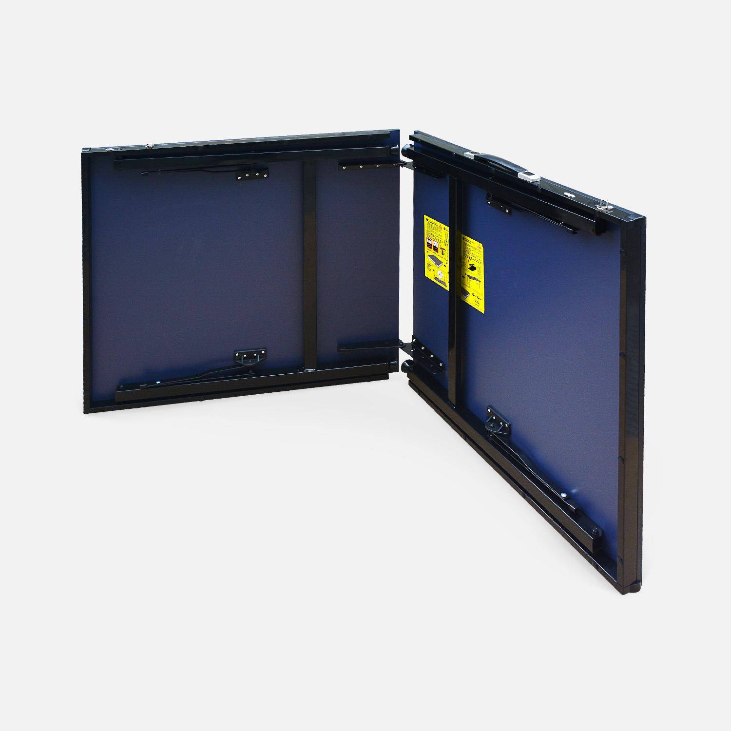 INDOOR klappbarer Mini-Tischtennisplatte Ping Pong 150x75cm blau, mit  Zubehör | sweeek | Schläger