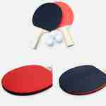 Table de ping pong INDOOR bleue - table pliable avec 4 raquettes et 6 balles, pour utilisation intérieure, sport tennis de table Photo7