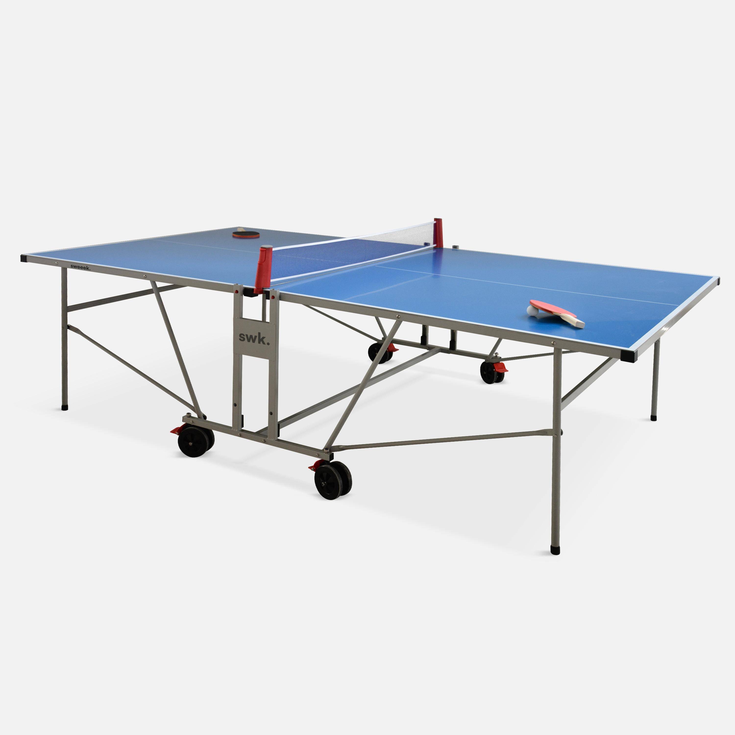 Lot De 4 Raquettes De Ping-pong Performance – Set 4 Joueurs, Bois, Orange Et Blanc, Neuf