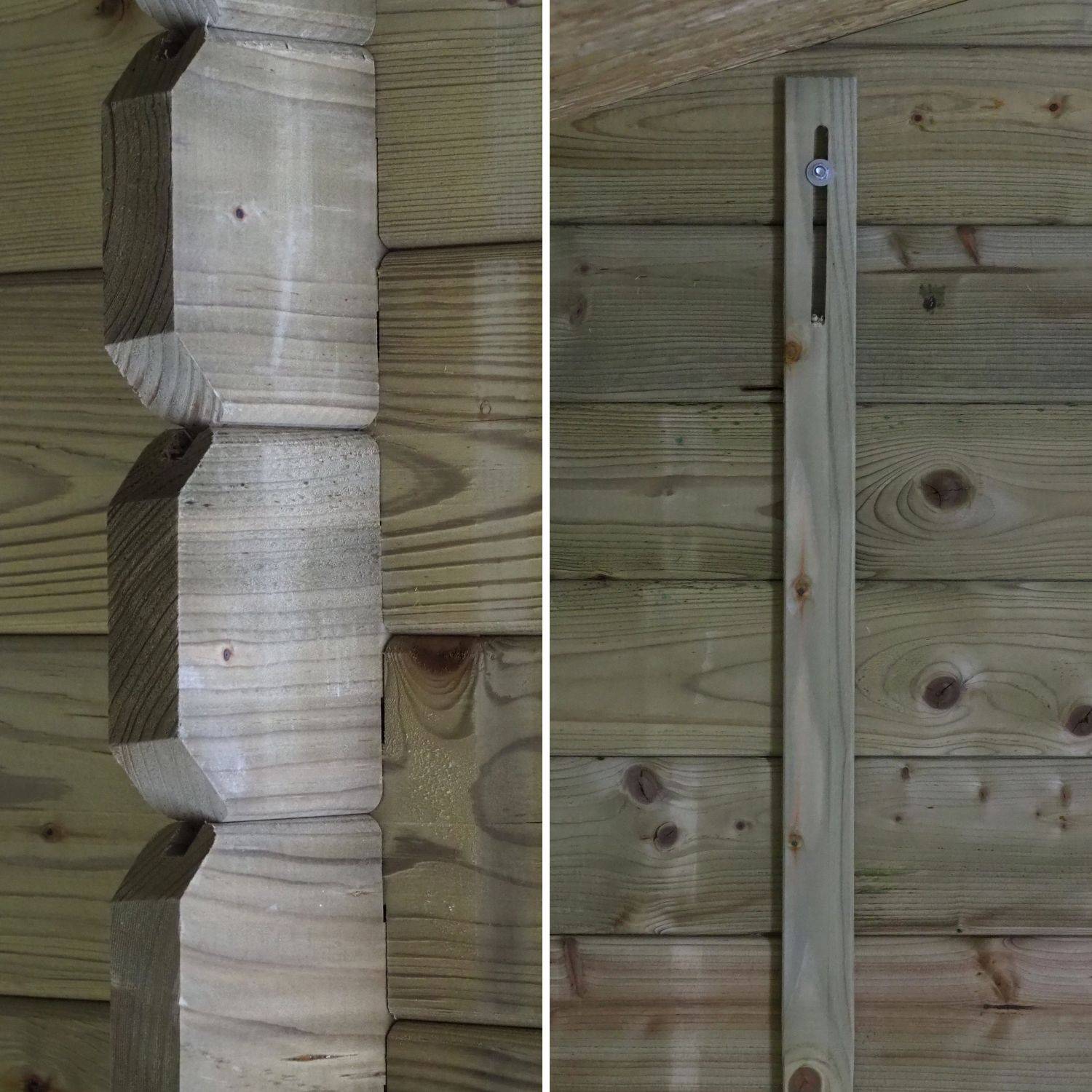 Tuinhuis autoclaaf behandeld klasse 3, CHAMONIX van FSC hout van 9,9 m², plankstructuur 28 mm, noorse spar Photo6