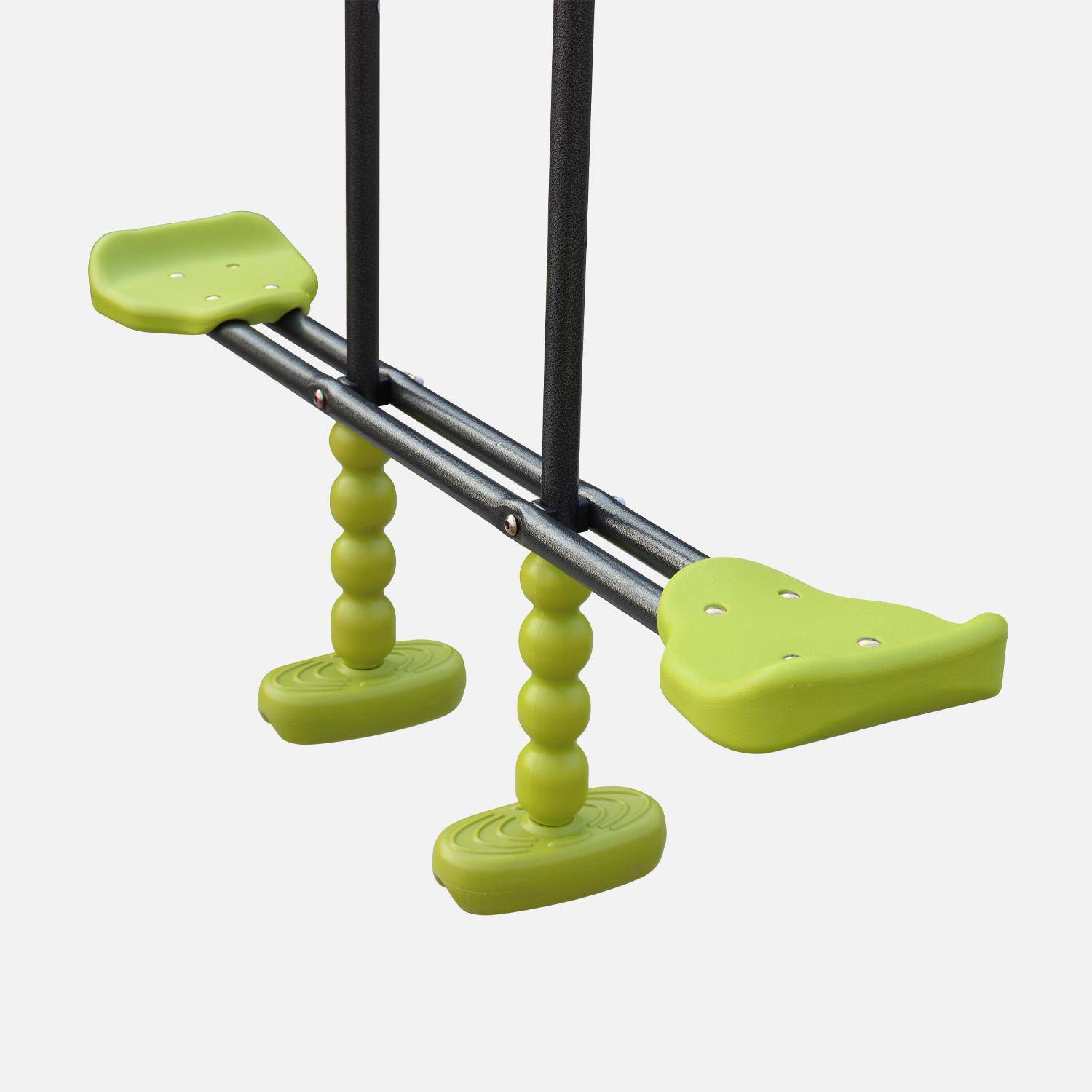 Parque infantil escorregador, frente-a-frente, 2 balanços, Marin, Verde, 339x320x228 cm Photo3