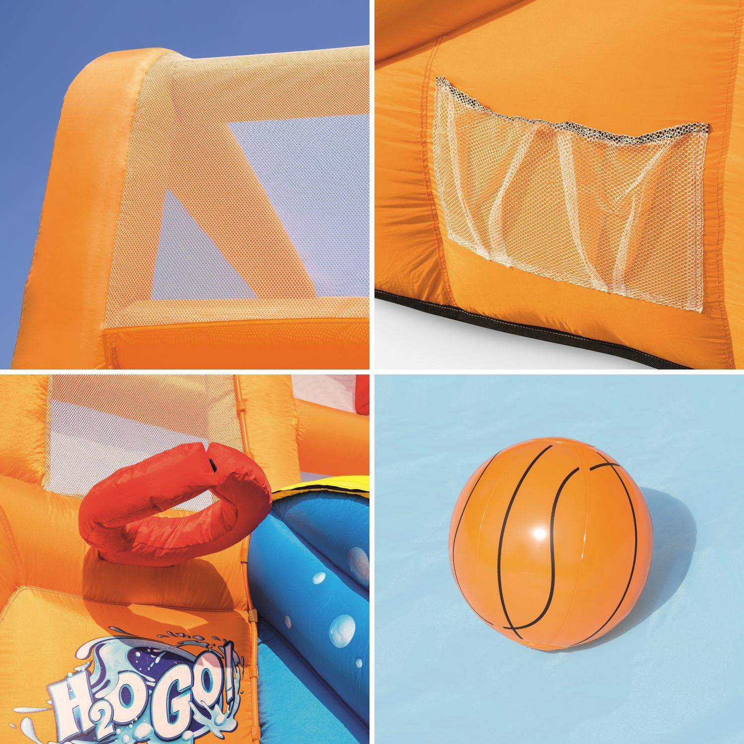 Opblaasbaar speelkasteel met water – Amboise - dubbele opblaasbare waterglijbaan, springkussen voor kinderen, 5 x 3,4 x 2,65 m Photo4