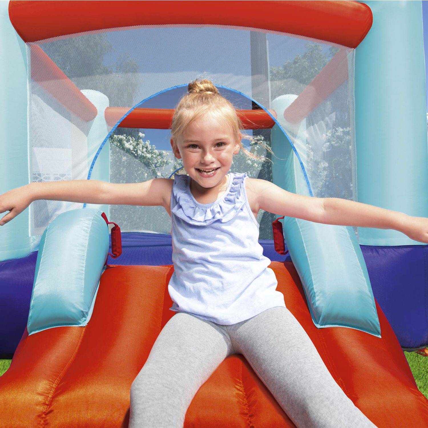 Opblaasbaar springkasteel - Chambord - springkasteel, springkussen voor kinderen, 2,5 x 2,1 x 1,5 m Photo4