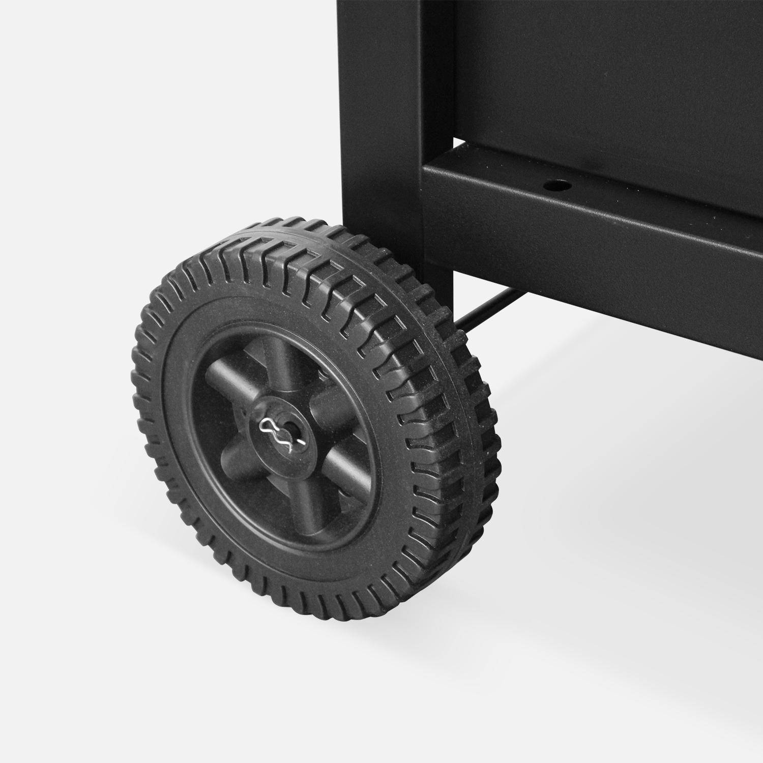 Servierwagen für Gasplancha Porthos 4 Brenner schwarz
