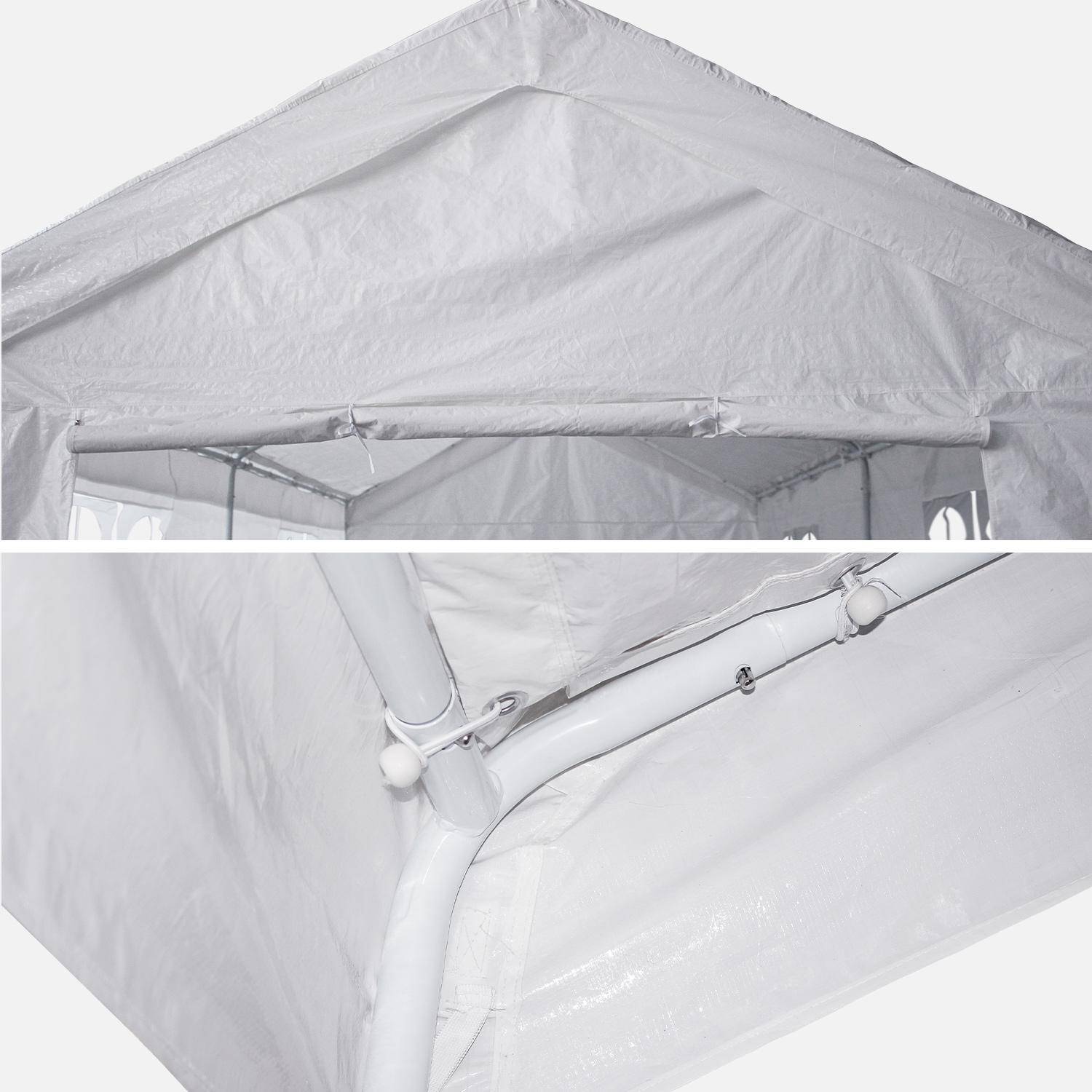 Tente de réception - Burdigala 3x9m -  Blanc, connecteurs métal, tente de jardin idéale pour réception à utiliser comme pavillon, chapiteau ou tonnelle,sweeek,Photo8