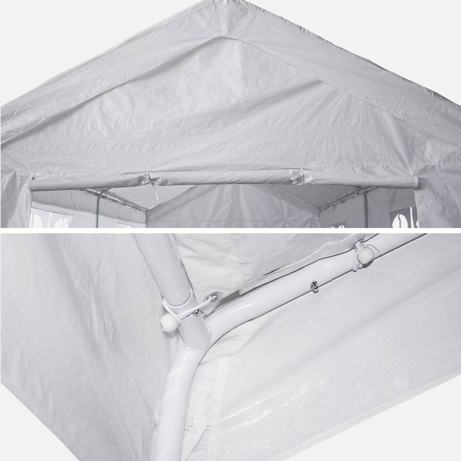 Tenda de festa - Burdigala 3x9m - Branca, conectores metálicos, tenda de jardim ideal para utilizar como pavilhão, pérgola, tenda ou caramanchão Photo5