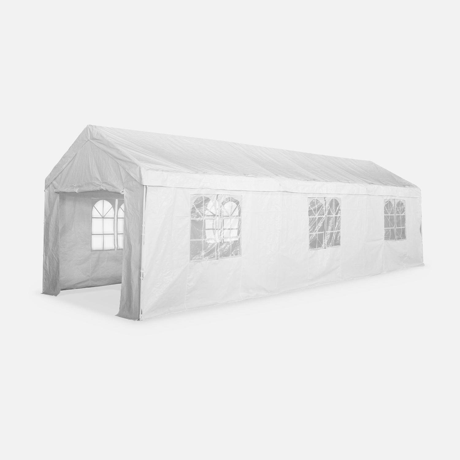 Tenda de festa - Burdigala 3x9m - Branca, conectores metálicos, tenda de jardim ideal para utilizar como pavilhão, pérgola, tenda ou caramanchão Photo1